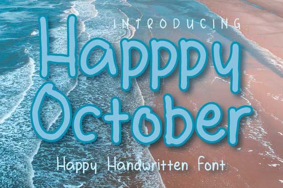Happy October Typeface Review: A Bold Handwritten Font for Brand Identity