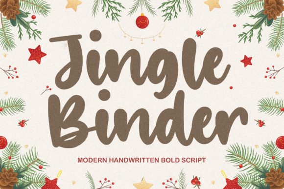 Jingle Binder Font: Timeless Handwritten Style for Craft Creations