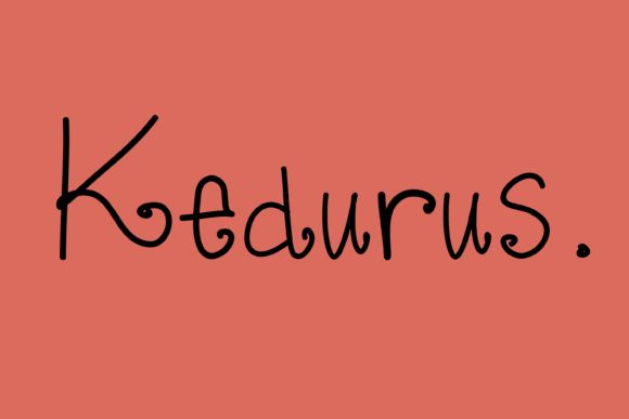 Kedurus: A Handwritten Typeface for Editorial Elegance