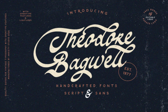 Theodore Bagwell: A Vintage Duo Font for Polished Branding