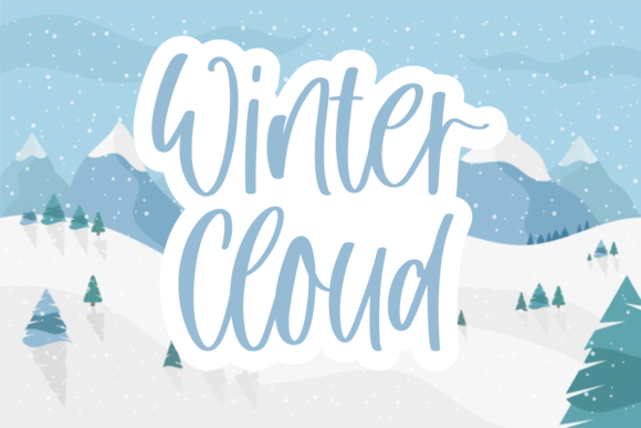 Winter Cloud Font: A Handwritten Typeface for Crafting Elegance